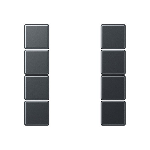 Jung Tastensatz 4fach, F50, Serie A, anthrazit matt A504TSAANM