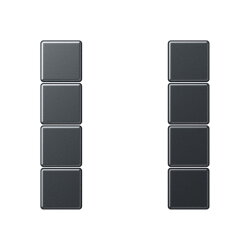 Jung Tastensatz 4fach, F50, Serie A, anthrazit matt...