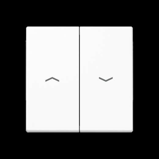 Jung Wippe 2fach, mit Pfeilsymbolen, Thermoplast, Serie A, alpinweiß A595BFPWW