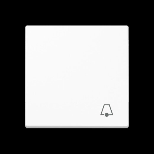 Jung Wippe 1fach, Symbol Klingel, Thermoplast, Serie A, alpinweiß A590BFKWW