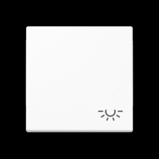 Jung Wippe 1fach, Symbol Licht, Thermoplast, Serie A, alpinweiß A590BFLWW