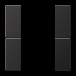 Jung Tastensatz 2fach, F50, Serie LS, dark (lackiertes...