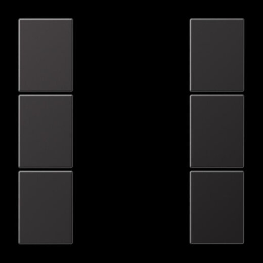 Jung Tastensatz 3fach, F50, Serie LS, dark (lackiertes Aluminium) AL2503TSAD