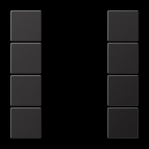 Jung Tastensatz 4fach, F50, Serie LS, dark (lackiertes Aluminium) AL2504TSAD