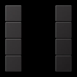 Jung Tastensatz 4fach, F50, Serie LS, dark (lackiertes...
