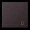Jung Wippe 1fach, Symbol Klingel, Aluminium lackiert, Serie LS, dark (lackiertes Aluminium) AL2990KD