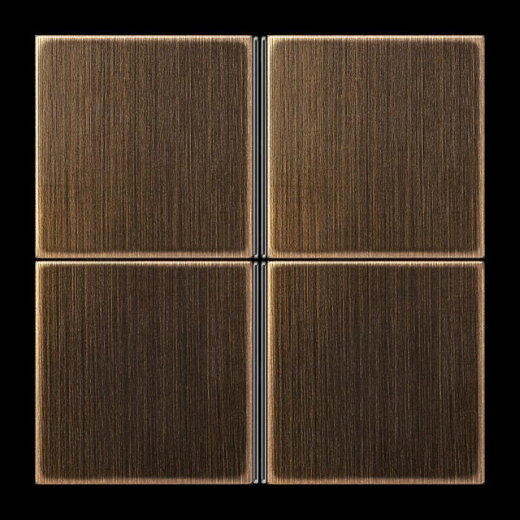 Jung Tastensatz 4fach, F40, Serie LS, Messing antik ME2404TSAAT