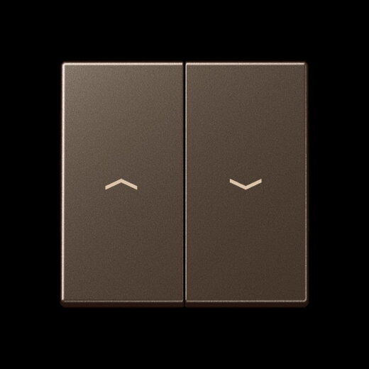 Jung Wippe 2fach, mit Pfeilsymbolen, Serie A, mokka A595PMO