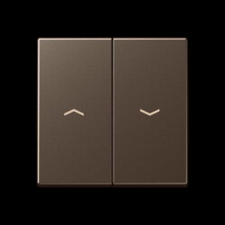 Jung Wippe 2fach, mit Pfeilsymbolen, Serie A, mokka A595PMO