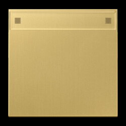 Jung Wippe 1fach, mit Schriftfeld, Messing, Serie LS,...