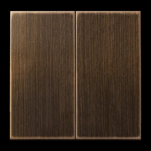 Jung Wippe 2fach, Messing, Serie LS, Messing antik ME2995AT