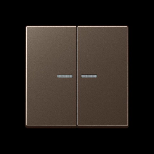 Jung Wippe 2fach mit Lichtleiter, Serie A, mokka A595KO5MO