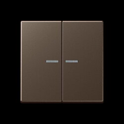 Jung Wippe 2fach mit Lichtleiter, Serie A, mokka A595KO5MO