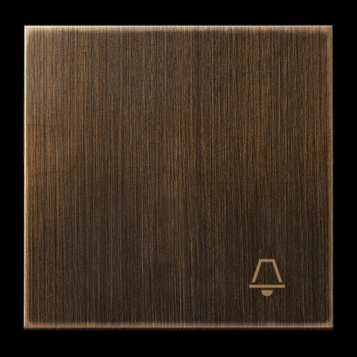 Jung Wippe 1fach, Symbol Klingel, Messing, Serie LS, Messing antik ME2990KAT