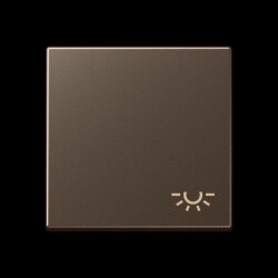 Jung Wippe 1fach, Symbol Licht, Serie A, mokka A590LMO