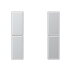 Jung Tastensatz 2fach, F50, Serie A, aluminium A502TSAAL