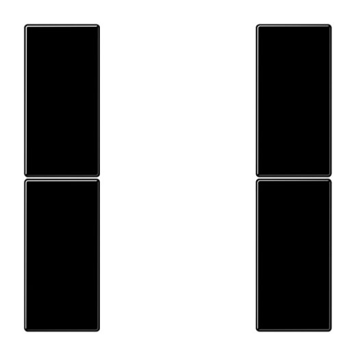 Jung Tastensatz 2fach, F50, Serie LS, schwarz LS502TSASW