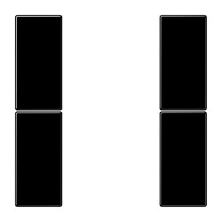 Jung Tastensatz 2fach, F50, Serie LS, schwarz LS502TSASW