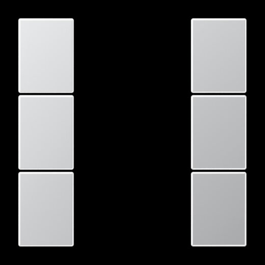Jung Tastensatz 3fach, F50, Serie LS, Aluminium AL2503TSA