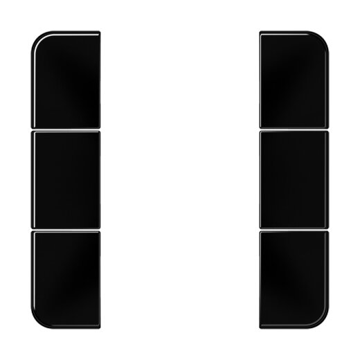 Jung Tastensatz 3fach, F50, Serie CD, schwarz CD503TSASW