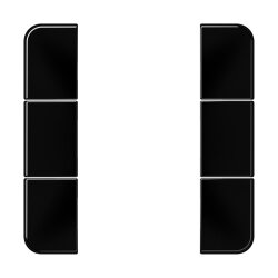 Jung Tastensatz 3fach, F50, Serie CD, schwarz CD503TSASW