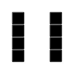 Jung Tastensatz 4fach, F50, Serie A, schwarz A504TSASW