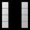 Jung Tastensatz 4fach, F50, Serie LS, Aluminium AL2504TSA