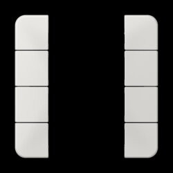 Jung Tastensatz 4fach, F50, Serie CD, lichtgrau CD504TSALG