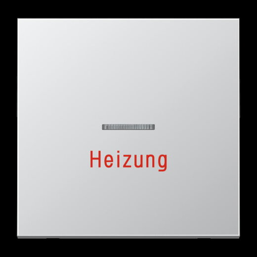 Jung Wippe 1fach mit Lichtleiter, Heizung, Serie LS, Aluminium AL2990H