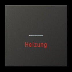 Jung Wippe 1fach mit Lichtleiter, Heizung, Aluminium...