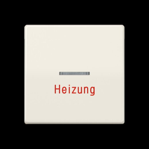 Jung Wippe 1fach mit Kalotte, Heizung, Thermoplast, Serie AS, weiß AS591HBF