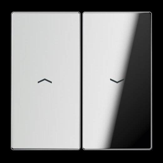 Jung Wippe 2fach, mit Pfeilsymbolen, Metall verchromt, Serie LS, glanzchrom GCR2995P