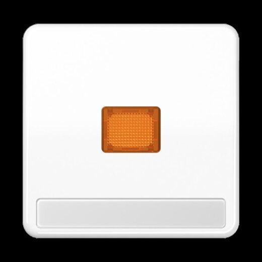 Jung Wippe 1fach mit Kalotte, mit Schriftfeld, Duroplast, Serie CD, alpinweiß CD590NAKOWW