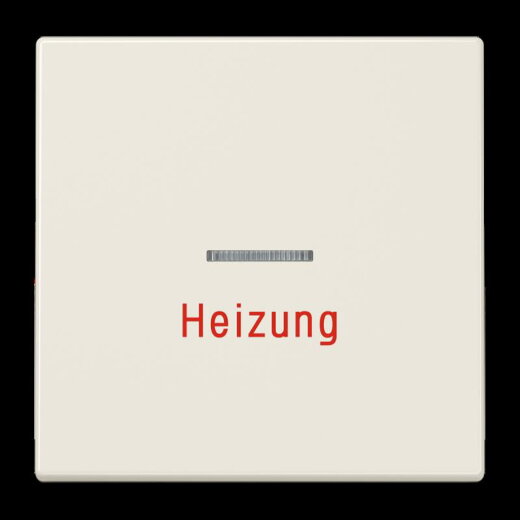 Jung Wippe 1fach mit Lichtleiter, Heizung, Duroplast, Serie LS, weiß LS990H