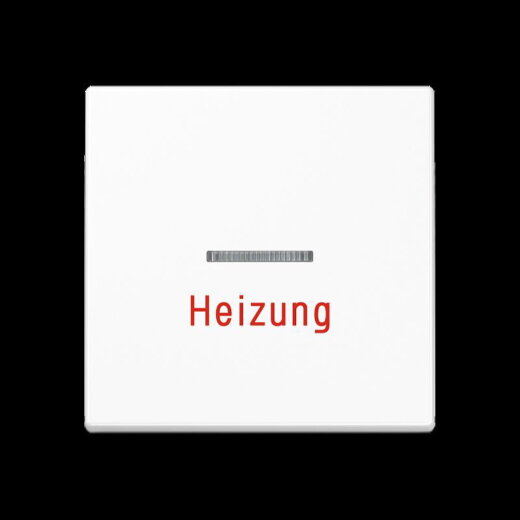 Jung Wippe 1fach mit Lichtleiter, Heizung, Duroplast, Serie A, alpinweiß A590HWW