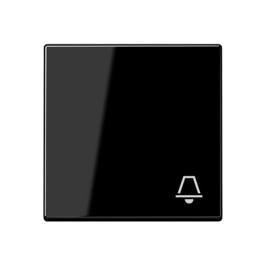 Jung Wippe 1fach, Symbol Klingel, Duroplast, Serie A, schwarz A590KSW