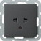 Gira Steckdose 284028 EURO-US System 55 anthrazit
