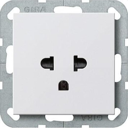 Gira Steckdose 284027 EURO-US System 55 reinweiss matt