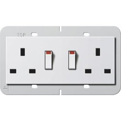 Gira Doppelsteckdose 278303 BS 13A KS System 55 BS 80 rw
