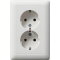 Gira SCHUKO-Doppel-Steckdose 078204 kompakt Standard 55 rw matt