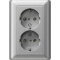 Gira SCHUKO-Doppel-Steckdose 078326 KS System 55 Farbe Alu