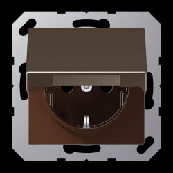 Jung SCHUKO Steckdose, 16 A 250 V ~, Serie A, mokka...