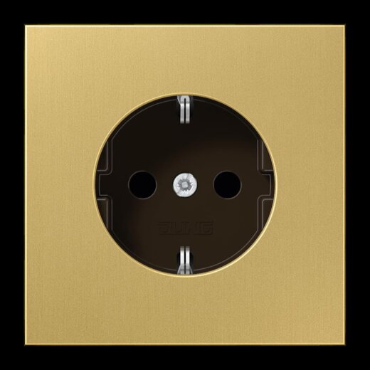 Jung SCHUKO Steckdose, 16 A 250 V ~, SAFETY+, Messing, Serie LS, Messing classic ME1520KIC