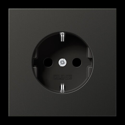 Jung SCHUKO Steckdose, 16 A 250 V ~, Aluminium lackiert, Serie LS, anthrazit AL1520AN