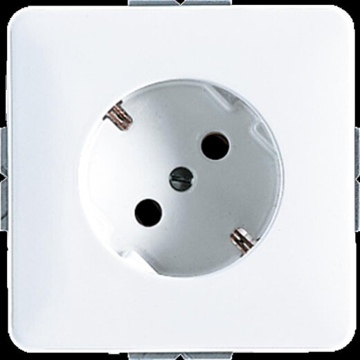 Jung SCHUKO®-Steckdose 45°, 16 A 250 V ~, Duroplast, Serie CD, alpinweiß CD520-45WW