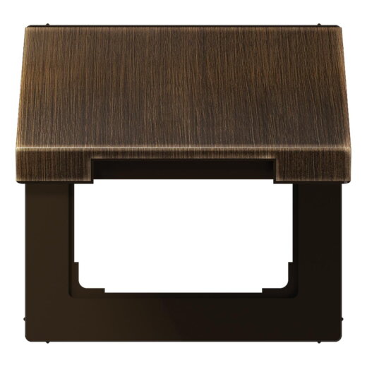 Jung Klappdeckel mit Rückstellfeder, Messing, Serie LS, Messing antik ME2990KLAT