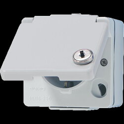 Jung SCHUKO Steckdose, 16 A 250 V ~, Klappdeckel,...