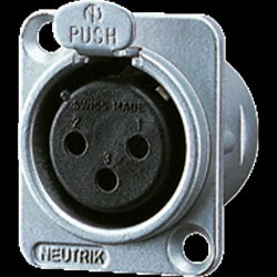 Jung XLR-Steckverbinder mit Einbaugehäuse, weiblich...