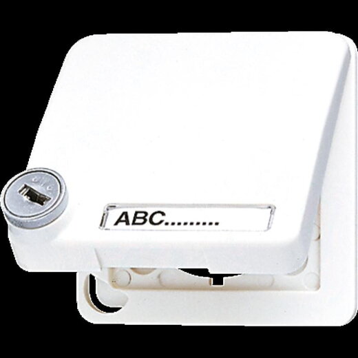 Jung Klappdeckel mit Rückstellfeder, Thermoplast, Serie CD, alpinweiß CD590BFSLNAKLWW