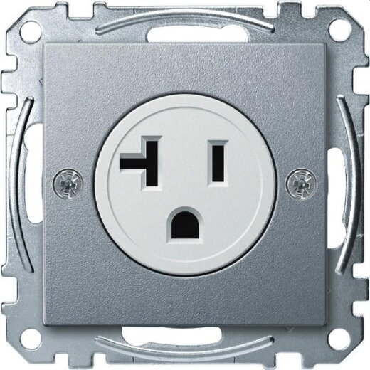 Merten Steckdoseneinsatz MEG2156-0460 20A aluminium System M